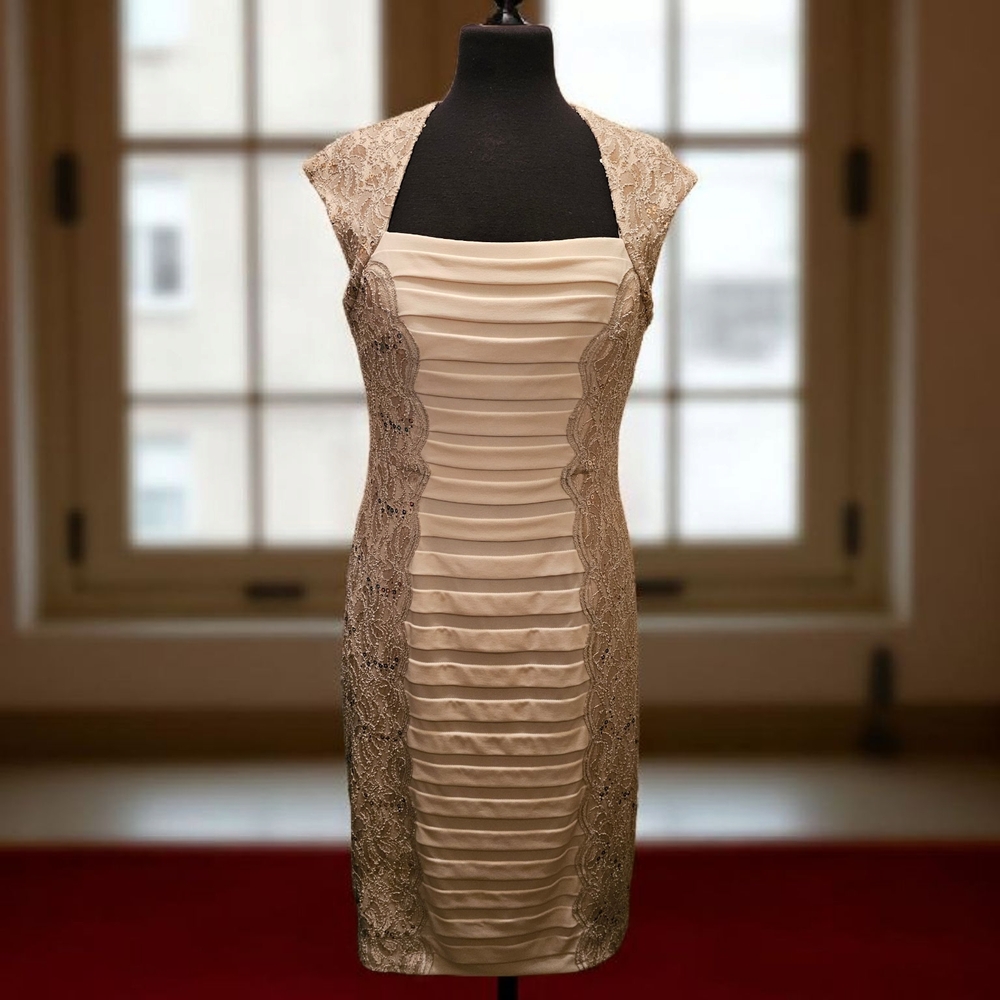 Jax Cream Lace  Dress Sz 10